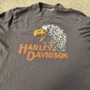 Harley-Davidson Charcoal Tee with Eagle Graphic